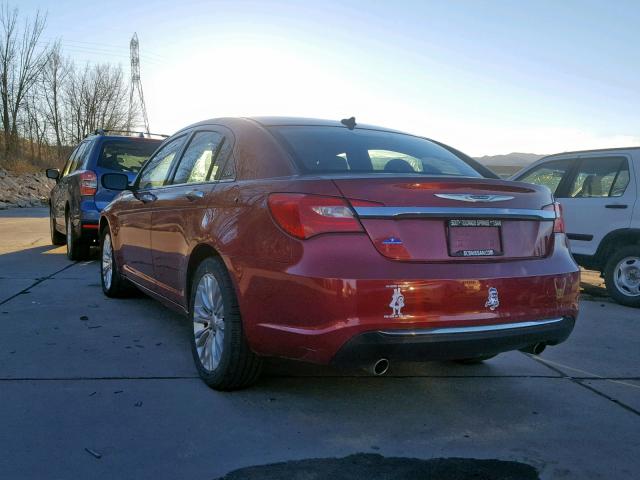 1C3CCBCG4CN106374 - 2012 CHRYSLER 200 LIMITE RED photo 3