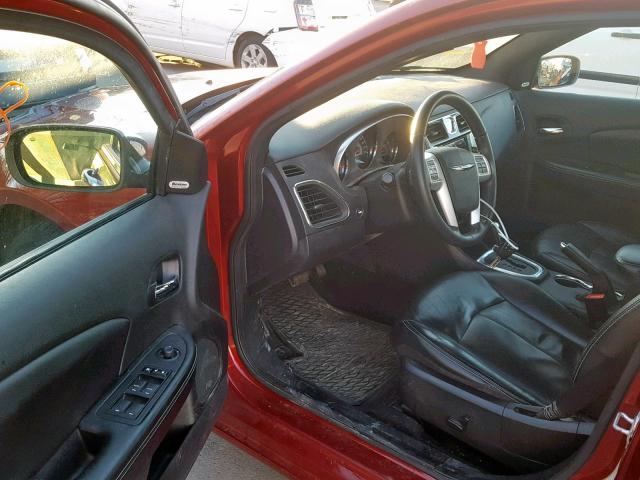 1C3CCBCG4CN106374 - 2012 CHRYSLER 200 LIMITE RED photo 9