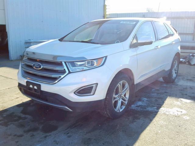 2FMPK4K97GBB43141 - 2016 FORD EDGE TITAN WHITE photo 2