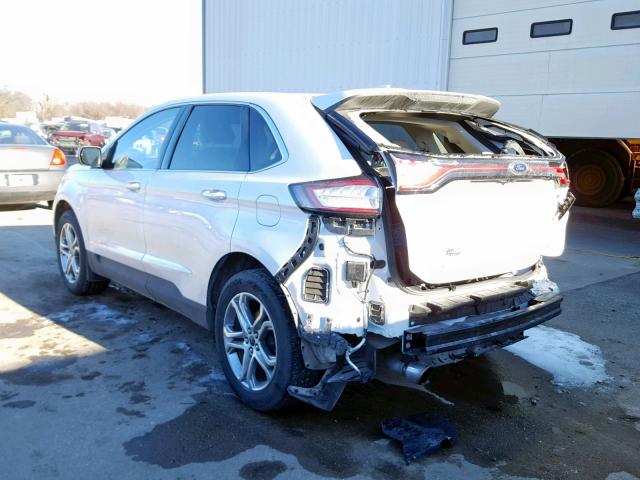 2FMPK4K97GBB43141 - 2016 FORD EDGE TITAN WHITE photo 3