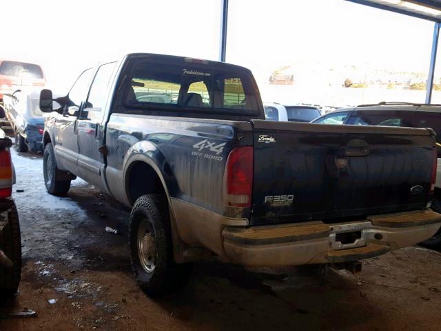 1FTSW31F32EB09960 - 2002 FORD F350 SRW S BLACK photo 3