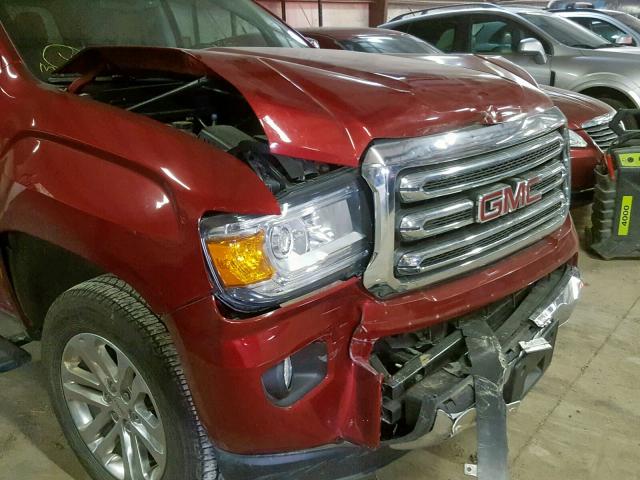 1GTG6DEN8H1209968 - 2017 GMC CANYON SLT RED photo 9