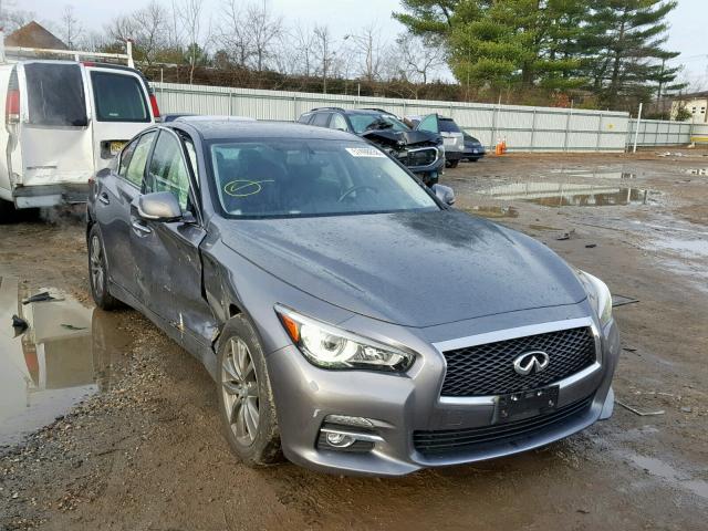 JN1BV7AR5FM394633 - 2015 INFINITI Q50 BASE GRAY photo 1