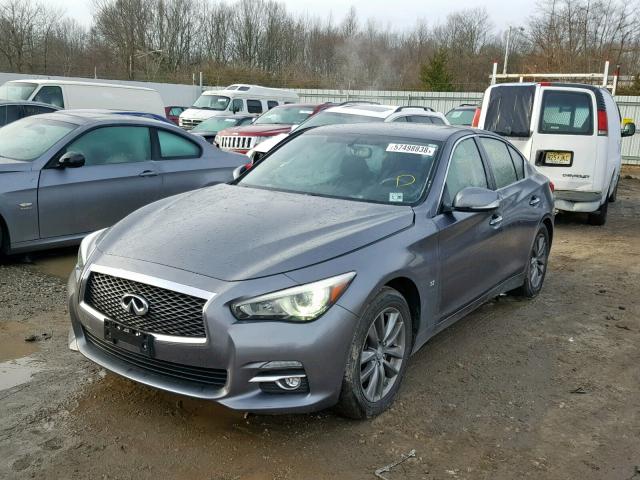 JN1BV7AR5FM394633 - 2015 INFINITI Q50 BASE GRAY photo 2