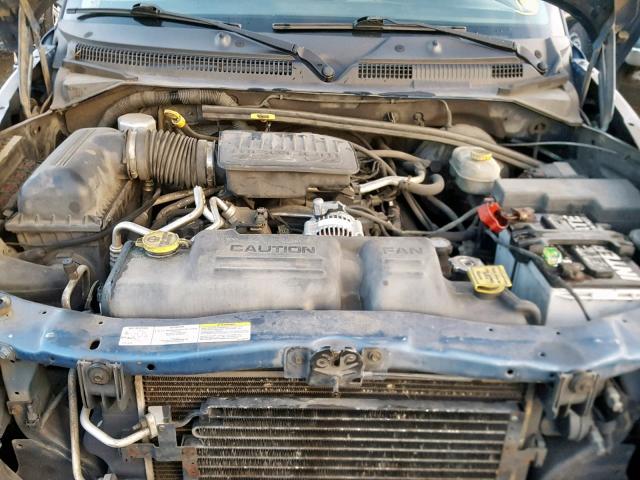 1D7HG38N34S554049 - 2004 DODGE DAKOTA QUA BLUE photo 7