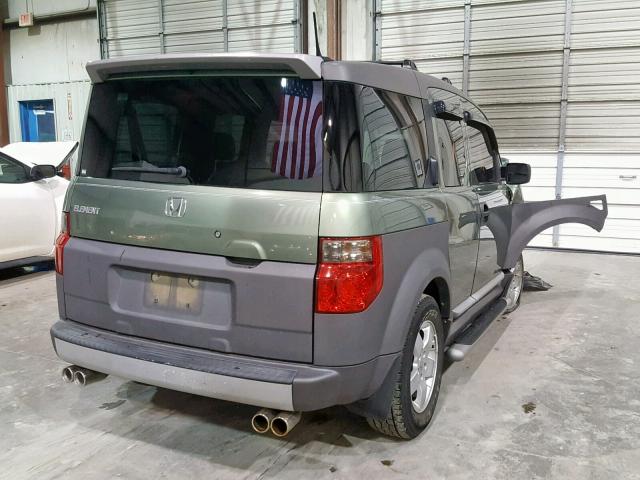 5J6YH286X5L008431 - 2005 HONDA ELEMENT EX GREEN photo 4