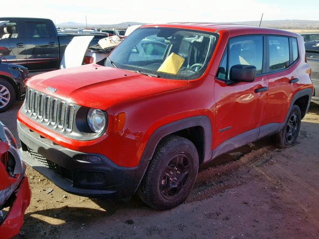 ZACCJBAB9HPF99203 - 2017 JEEP RENEGADE S 红色 照片 2