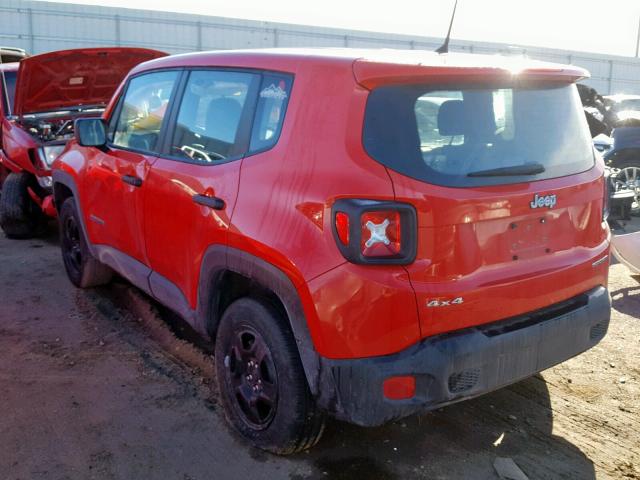 ZACCJBAB9HPF99203 - 2017 JEEP RENEGADE S 红色 照片 3
