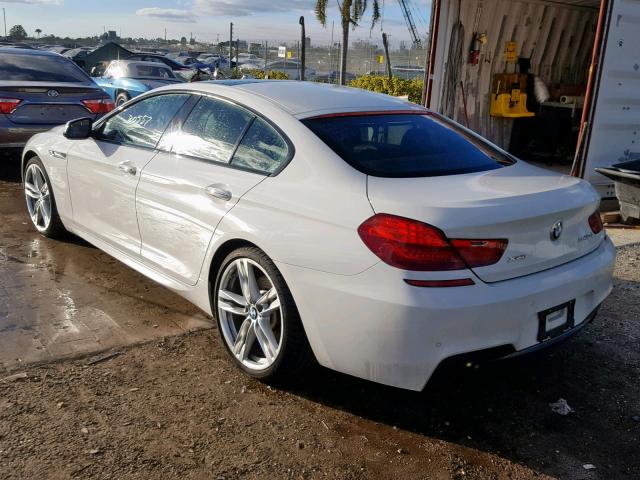 WBA6B8C56EDZ72743 - 2014 BMW 640 XI WHITE photo 3