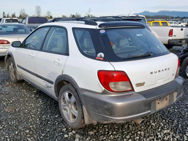 JF1GG68582H802271 - 2002 SUBARU IMPREZA OU WHITE photo 3