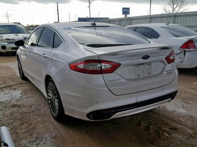 3FA6P0K93ER391014 - 2014 FORD FUSION TIT WHITE photo 3