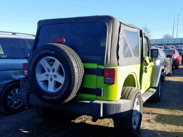 1C4AJWAGXDL517147 - 2013 JEEP WRANGLER S GREEN photo 4