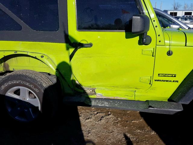 1C4AJWAGXDL517147 - 2013 JEEP WRANGLER S GREEN photo 9