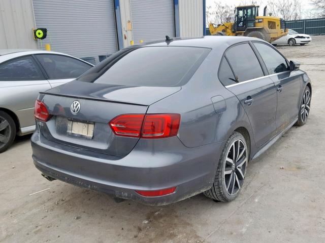 3VW5S7AJ1EM394139 - 2014 VOLKSWAGEN JETTA GLI GRAY photo 4