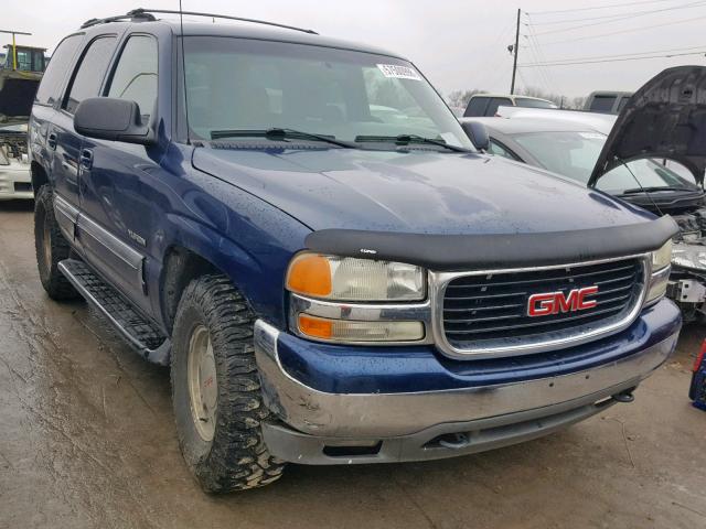 1GKEK13Z32J170726 - 2002 GMC YUKON BLUE photo 1