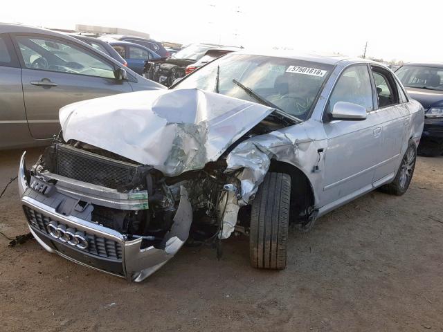 WAUDF78E48A169336 - 2008 AUDI A4 2.0T QU SILVER photo 2