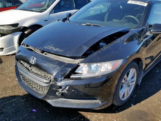 JHMZF1D41CS000556 - 2012 HONDA CR-Z GRAY photo 9