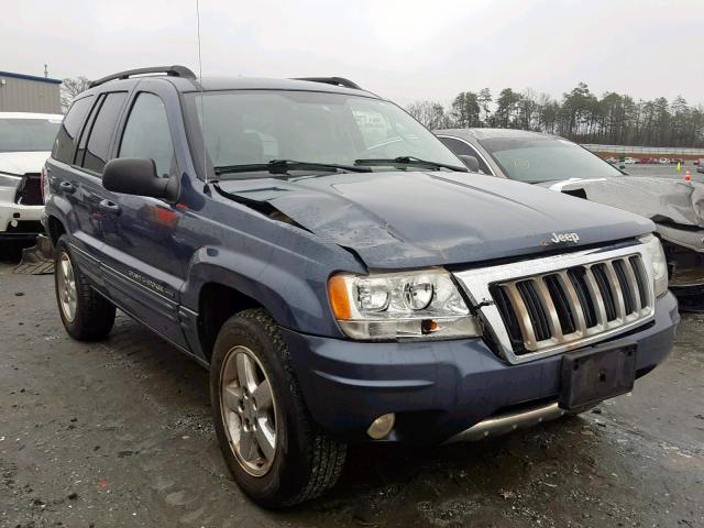 1J4GX58J14C233758 - 2004 JEEP GRAND CHER BLUE photo 1