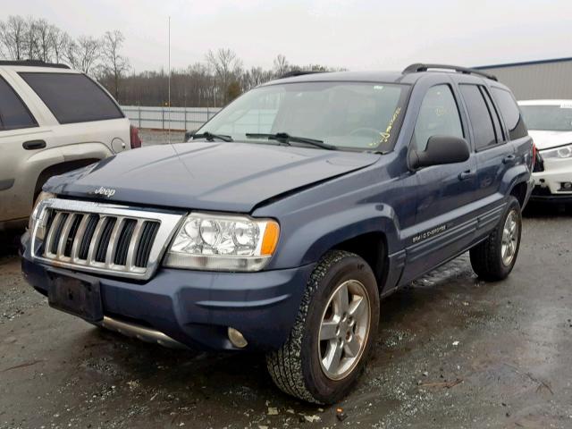 1J4GX58J14C233758 - 2004 JEEP GRAND CHER BLUE photo 2