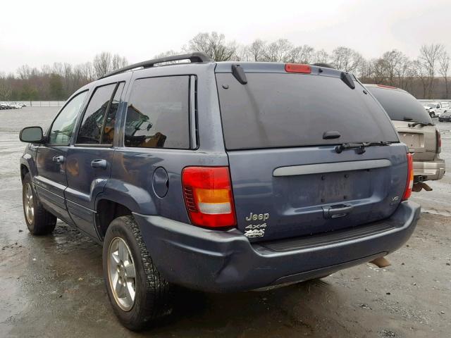 1J4GX58J14C233758 - 2004 JEEP GRAND CHER BLUE photo 3