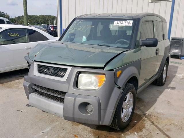 5J6YH28554L038782 - 2004 HONDA ELEMENT EX GREEN photo 2