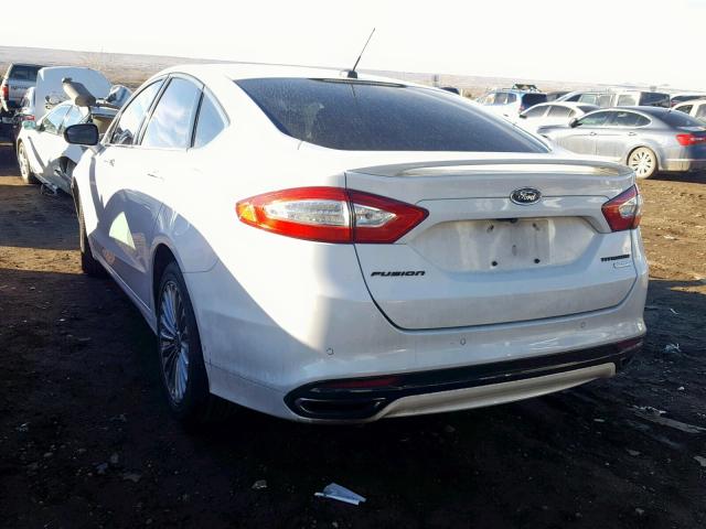 3FA6P0K92ER318135 - 2014 FORD FUSION TIT WHITE photo 3