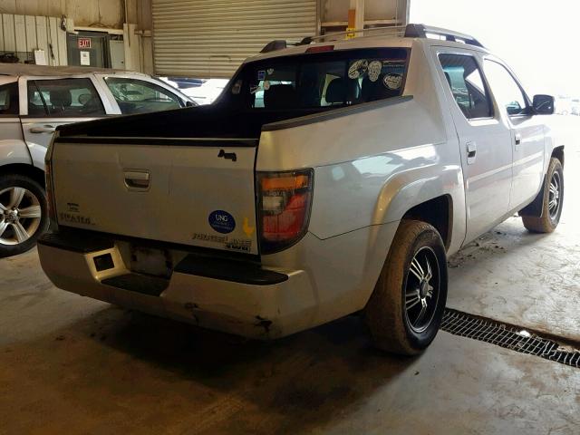 2HJYK16586H552559 - 2006 HONDA RIDGELINE SILVER photo 4