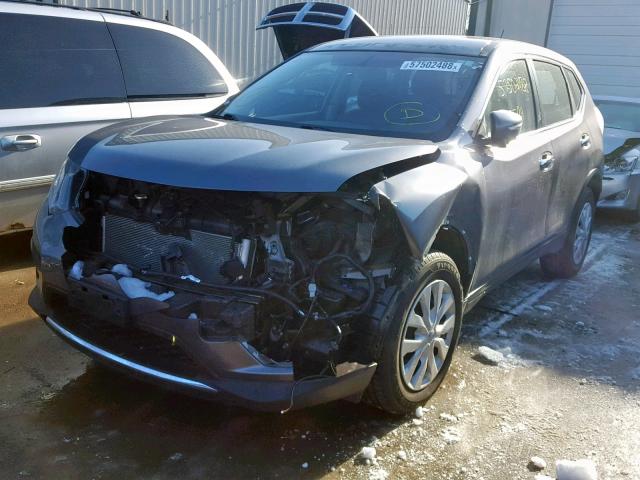 KNMAT2MT6FP502488 - 2015 NISSAN ROGUE S GRAY photo 2