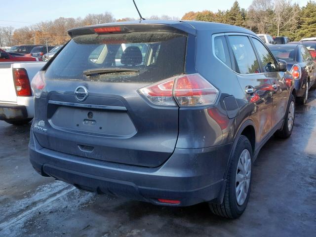 KNMAT2MT6FP502488 - 2015 NISSAN ROGUE S GRAY photo 4