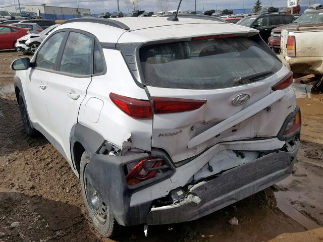 KM8K2CAA9JU094445 - 2018 HYUNDAI KONA SEL WHITE photo 3