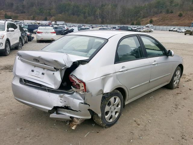 KNAFE121785520134 - 2008 KIA SPECTRA EX SILVER photo 4