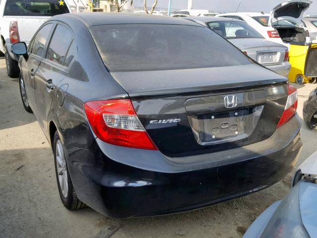 19XFB2F84CE382512 - 2012 HONDA CIVIC EX Černá fotografie 3
