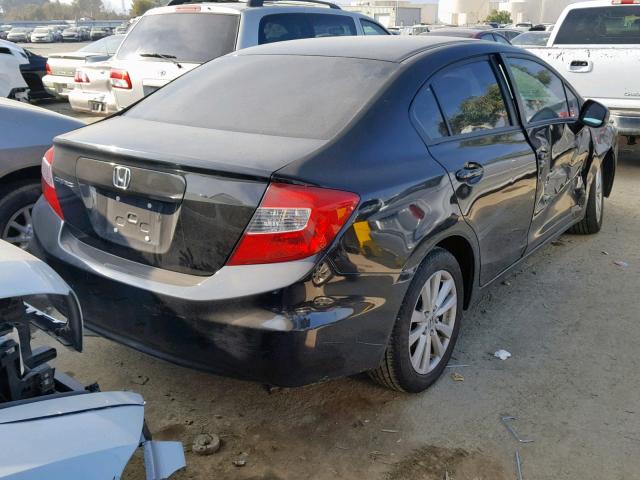 19XFB2F84CE382512 - 2012 HONDA CIVIC EX Černá fotografie 4