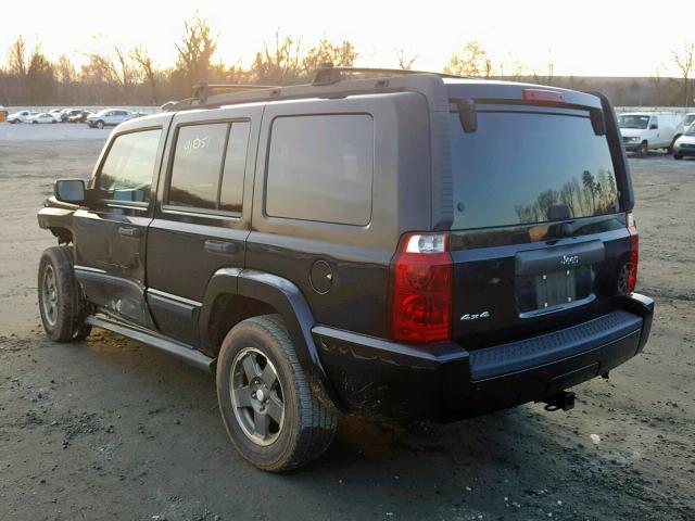 1J8HG48K86C204041 - 2006 JEEP COMMANDER BLACK photo 3