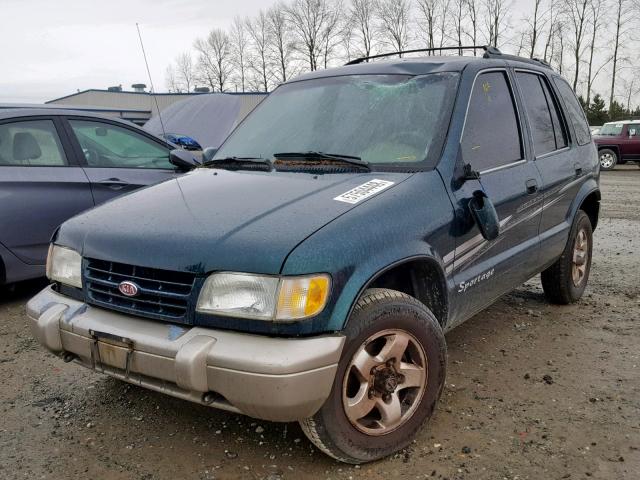 KNDJA7235V5551150 - 1997 KIA SPORTAGE TEAL photo 2