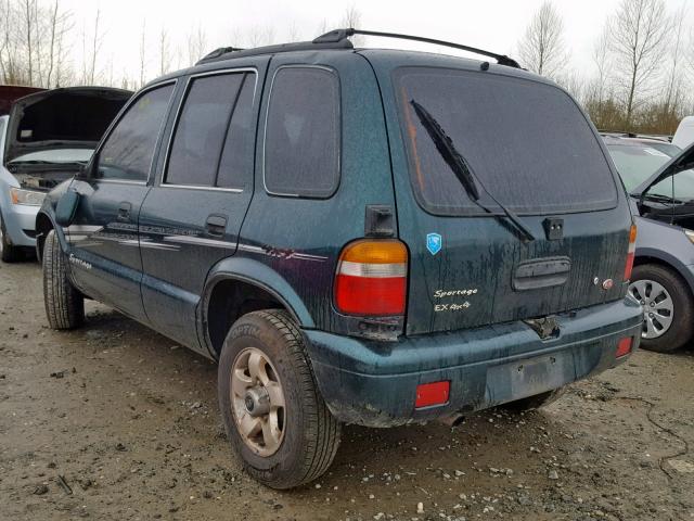 KNDJA7235V5551150 - 1997 KIA SPORTAGE TEAL photo 3