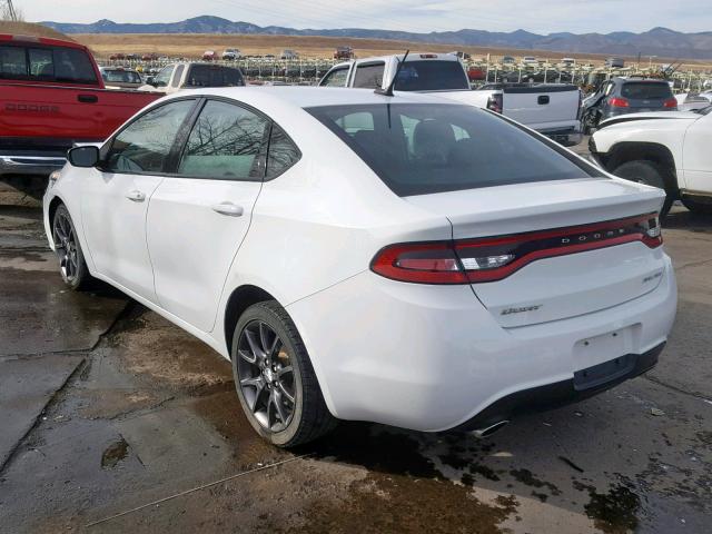 1C3CDFBB9FD302430 - 2015 DODGE DART SXT WHITE photo 3