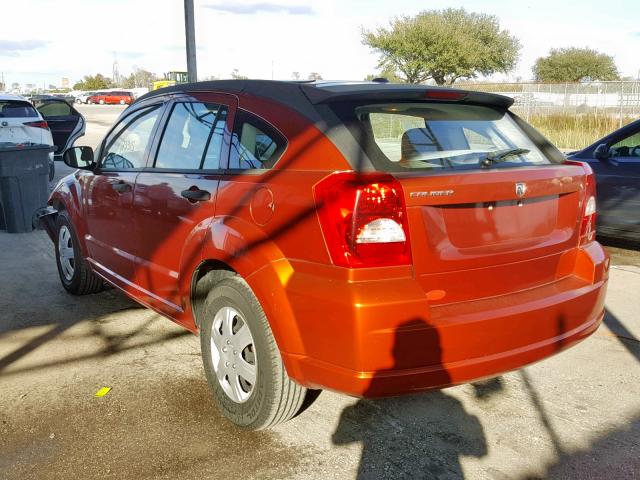 1B3HB28BX7D545996 - 2007 DODGE CALIBER ORANGE photo 3