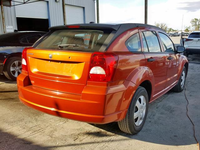 1B3HB28BX7D545996 - 2007 DODGE CALIBER ORANGE photo 4