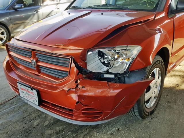 1B3HB28BX7D545996 - 2007 DODGE CALIBER ORANGE photo 9