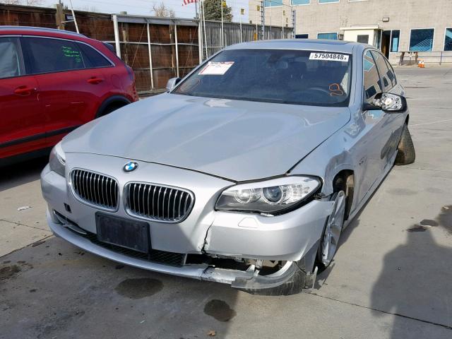 WBAXH5C57DDW15622 - 2013 BMW 528 XI SILVER photo 2