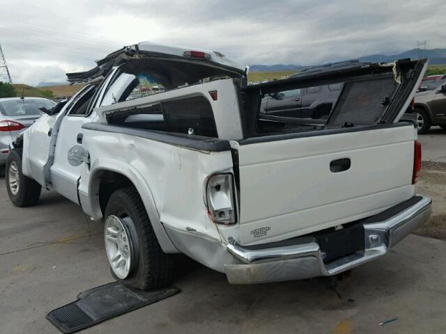 1B7GG2AN41S124164 - 2001 DODGE DAKOTA QUA WHITE photo 3