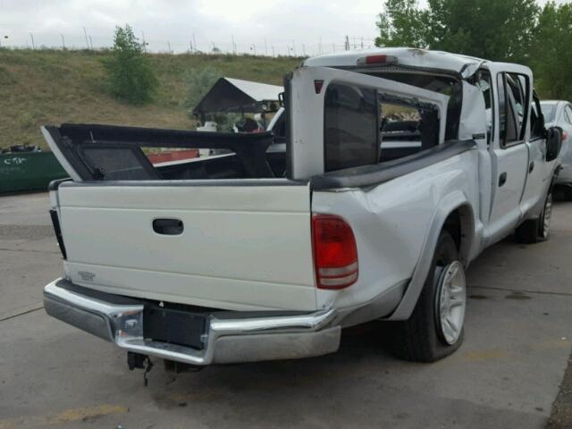 1B7GG2AN41S124164 - 2001 DODGE DAKOTA QUA WHITE photo 4