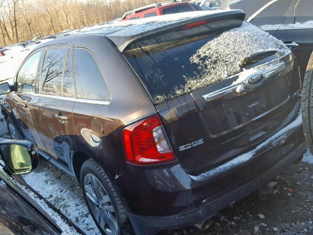 2FMDK4KC1DBB35854 - 2013 FORD EDGE LIMIT BLACK photo 3