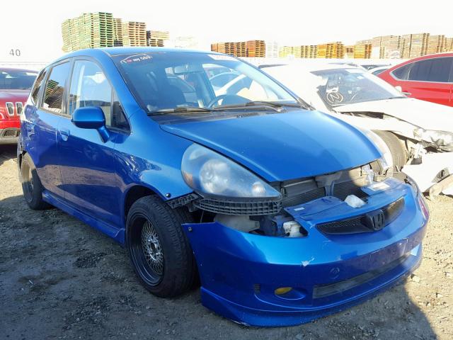 JHMGD37678S010554 - 2008 HONDA FIT SPORT BLUE photo 1