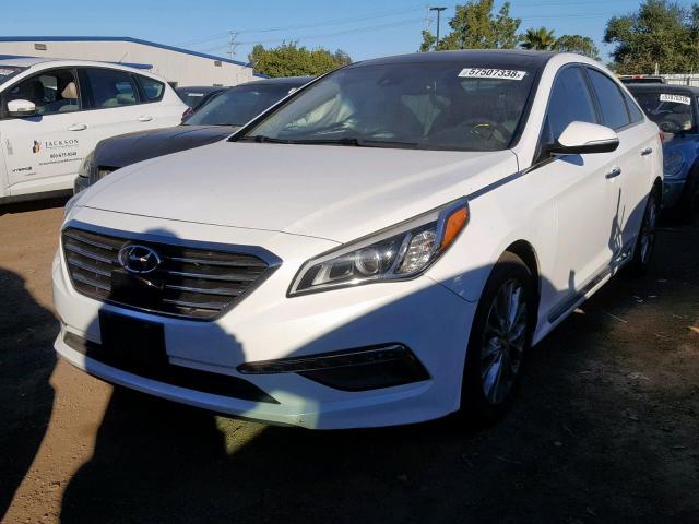 5NPE34AF3FH049017 - 2015 HYUNDAI SONATA SPO WHITE photo 2