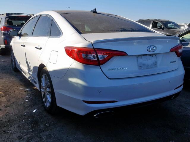 5NPE34AF3FH049017 - 2015 HYUNDAI SONATA SPO WHITE photo 3