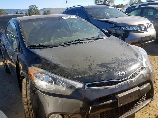 KNAFX6A84E5221900 - 2014 KIA FORTE EX BLACK photo 1