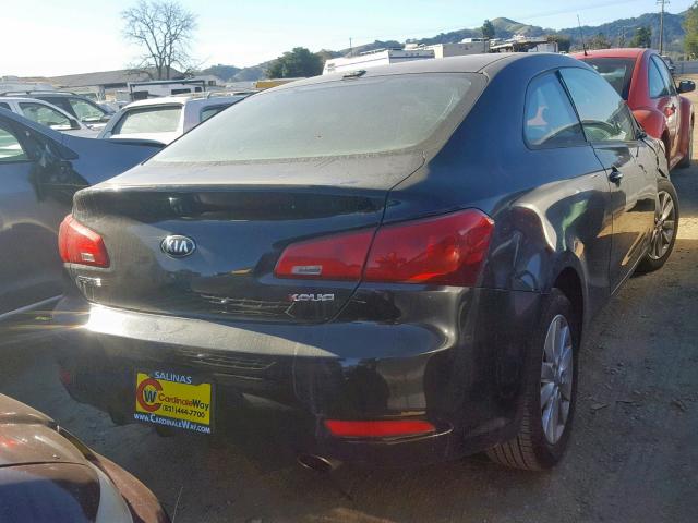 KNAFX6A84E5221900 - 2014 KIA FORTE EX BLACK photo 4