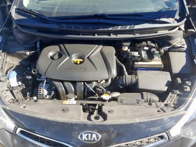 KNAFX6A84E5221900 - 2014 KIA FORTE EX BLACK photo 7